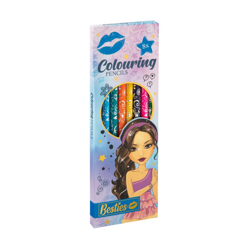 Besties farveblyanter - 8 stk