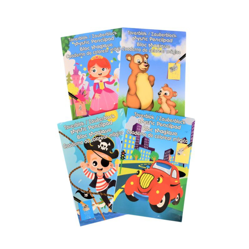 Mystic Pencil malebog - 16 sider 4 ass. 23x15 cm