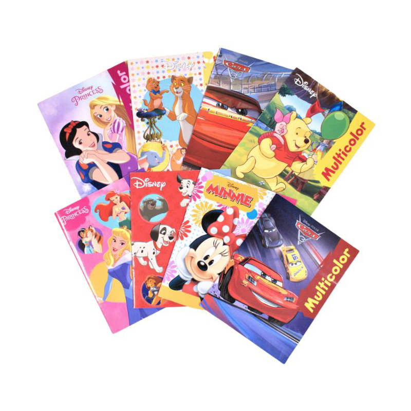 Disney multicolor farvebog, 28x21cm, assorteret