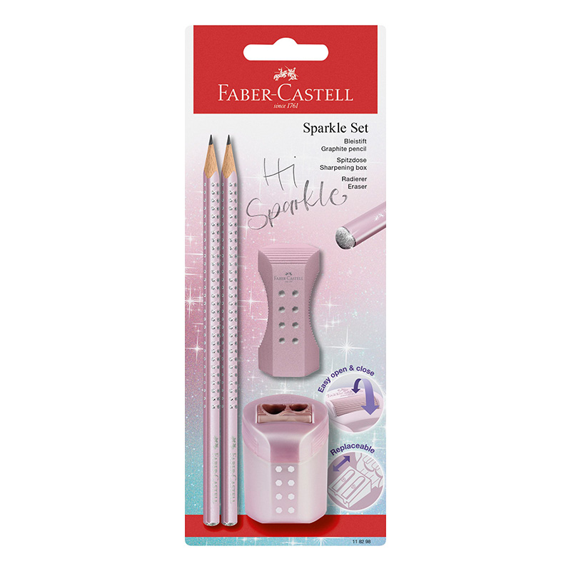 Faber-Castell Sparkle Blyant m/glitter (Rose)