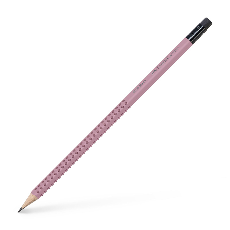 Faber-Castell Grip 2001 Blyant HB m/viskelæder (Rose Shadow)