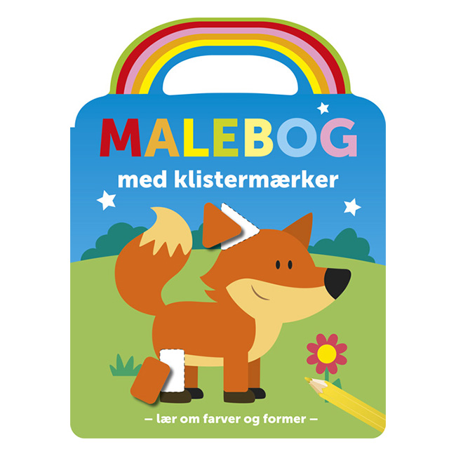 Malebog med klistermærker: Ræv