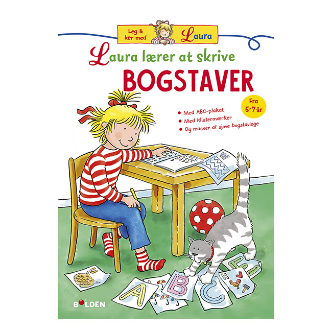 Laura lærer at skrive bogstaver