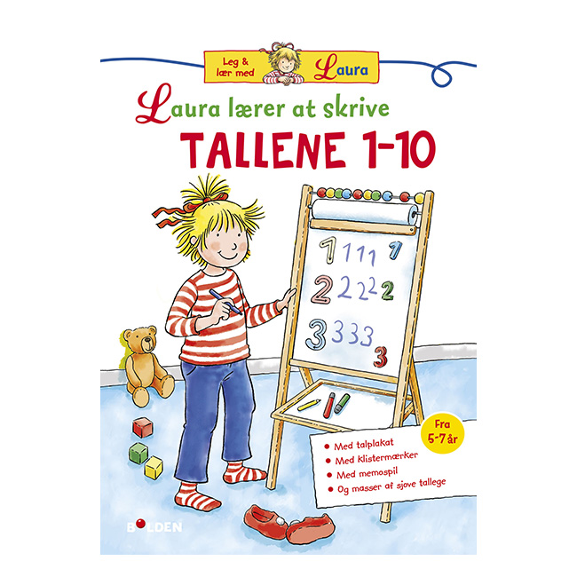 Laura lærer at skrive tallene 1-10