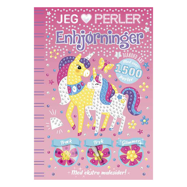 Jeg ♥ perler: Enhjørninger - Diamond Art