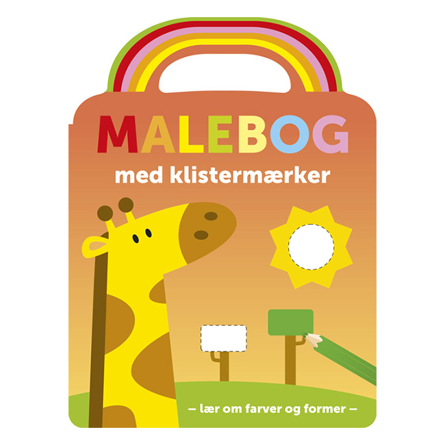 Malebog med klistermærker: Giraf